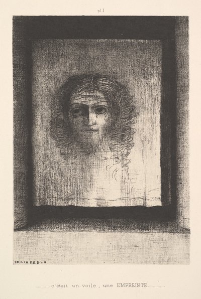 Ein Schleier, ein gedrucktes Bild, 1891 von Odilon Redon