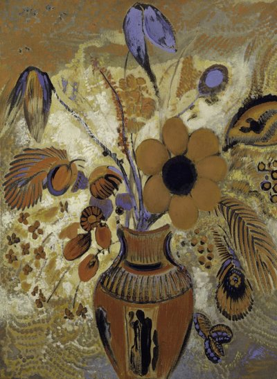 Etruskische Vase mit Blumen von Odilon Redon