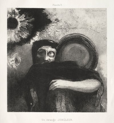Hommage an Goya: Ein seltsamer Jongleur, 1885 von Odilon Redon