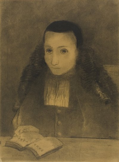 Der kleine Abt liest das Ramayana von Odilon Redon