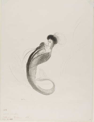 Unbetitelte Probelithographie von Odilon Redon