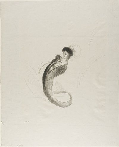 Unbetitelte Probelithographie von Odilon Redon