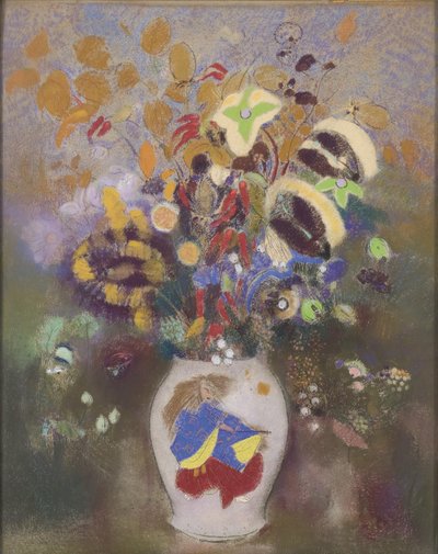 Vase mit japanischem Krieger, 1905-1908 von Odilon Redon