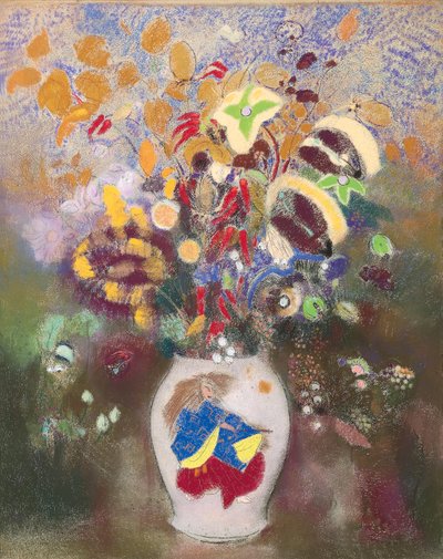 Vase mit japanischem Krieger, 1905-1908 von Odilon Redon