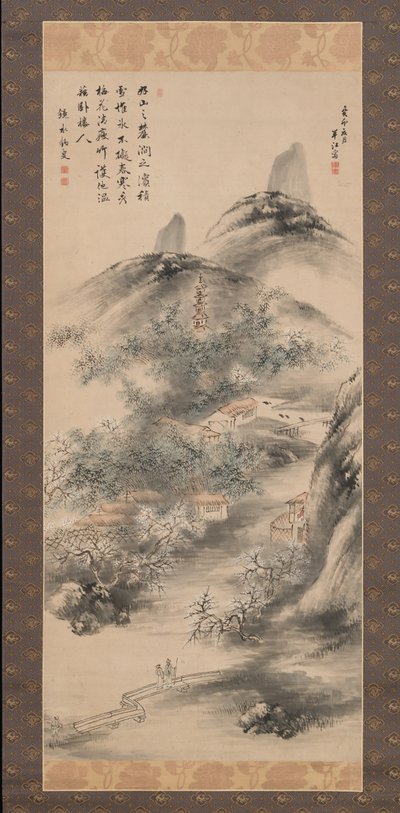 Bambus und Pflaume im frühen Frühling, 1843 von Okada Hanko