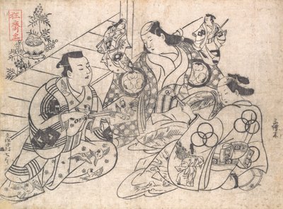 Szene aus einem Drama, 1710-13 von Okumura Masanobu
