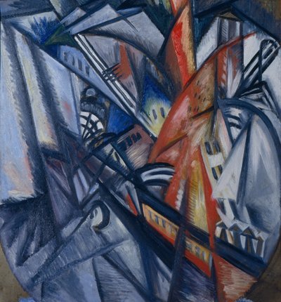 Feuer in der Stadt, 1913 von Olga Rozanova