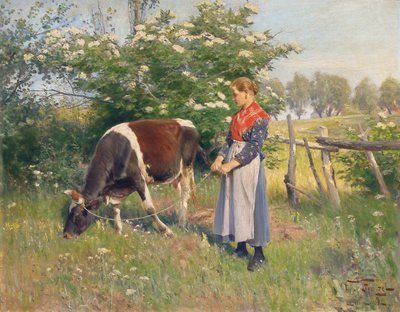 Die Milchmagd von Oskar Frenzel