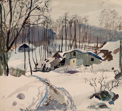 Winterlandschaft in Pressbaum von Oskar Laske