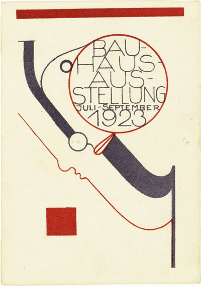 Bauhaus-Ausstellung. Postkarte, 1923 von Oskar Schlemmer