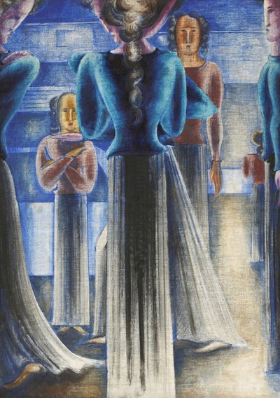 Gruppe blauer Frauen (1931) von Oskar Schlemmer