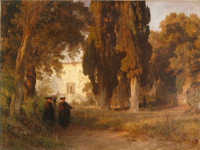 Der Klostergarten, nach 1857 von Oswald Achenbach