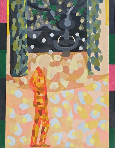 Mann vor einem Brunnen, 1911-1942 von Otto Freundlich