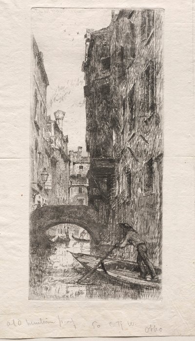 Ponte del Pistor, Venedig, 1880 von Otto H. Bacher