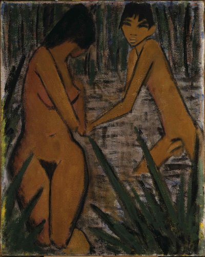 Badende, um 1920 von Otto Mueller