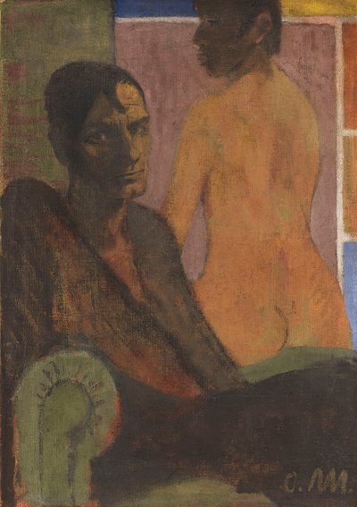 Selbstporträt mit Rückenakt, ca. 1929 von Otto Mueller