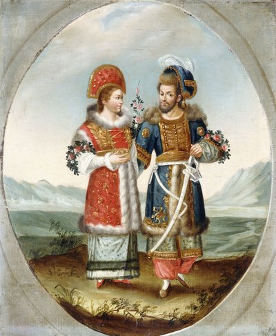 Ein exotisches Paar, frühes 19. Jahrhundert von Ottoman School