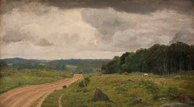 Landschaft bei Kongens Møller, Seeland. Nachmittagslicht von P.C. Skovgaard