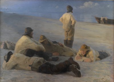 Fischer am Strand von Skagen von Peder Severin Krøyer