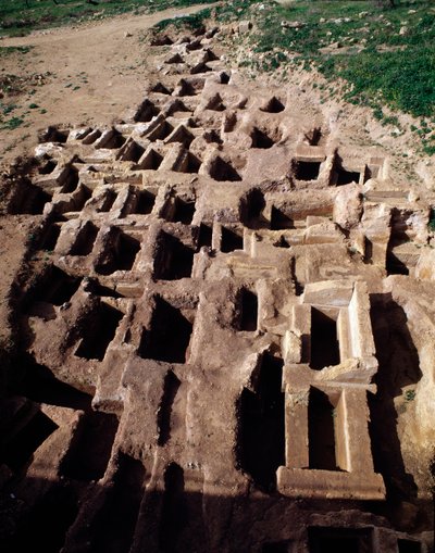 Ansicht der frühchristlichen Nekropole, 4. Jahrhundert von Paleo Christian