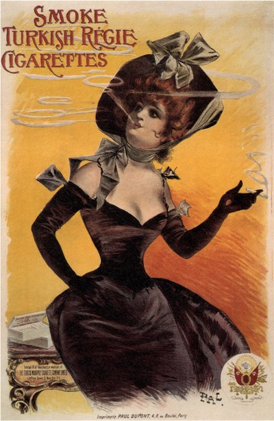 Rauchen Sie Türkische Regie-Zigaretten, 1895 von Paléologue