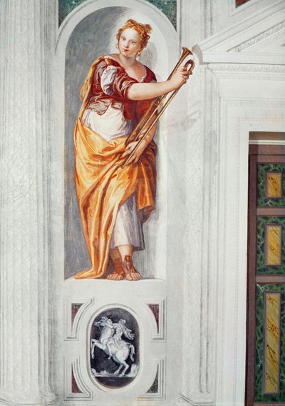 Musiker mit einem Horn, ca. 1560-1568 von Paolo Veronese