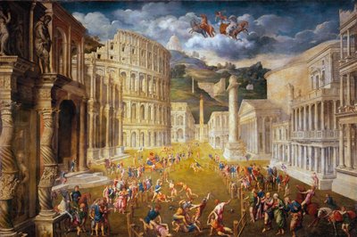 Kämpfende Gladiatoren, ca. 1560 von Paris Bordone