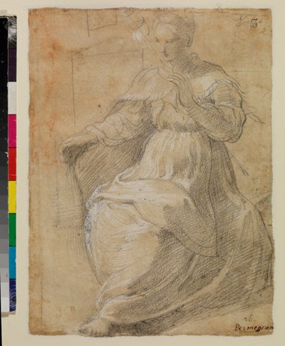 Frau mit einer Spindel von Parmigianino