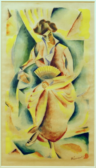 Dame mit Fächer von Paul Adolf Seehaus