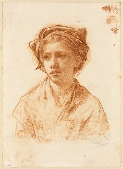 Büste eines Bauernmädchens von Paul Adolphe Rajon