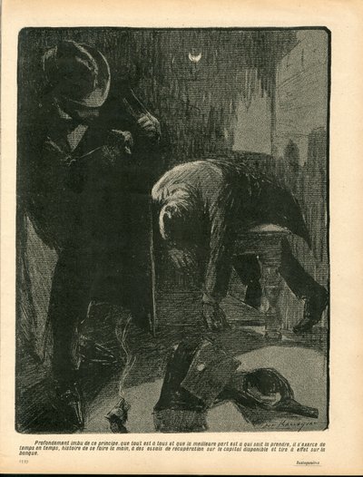 Der Butterteller, Satirisch in Farben von Paul Balluriau