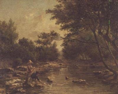 Flusslandschaft mit Waschfrauen von Paul Camille Guigou