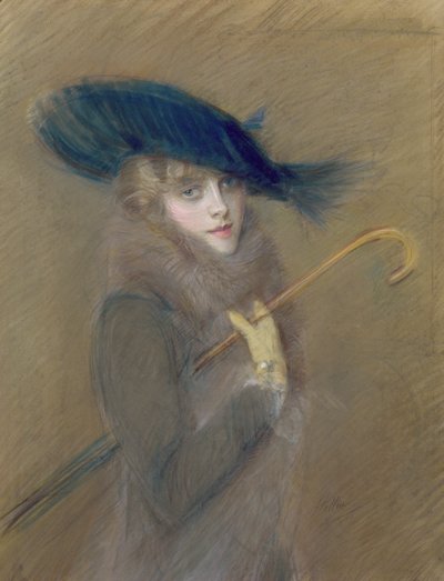 Elegante Dame von Paul Cesar Helleu