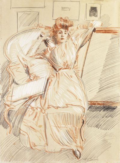 Madame Helleu ruht von Paul Cesar Helleu