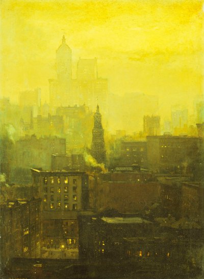 Städtische Nocturne von Paul Cornoyer