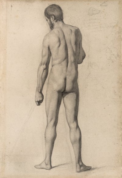 Akademischer Akt, von hinten gesehen, 1862 von Paul Cézanne