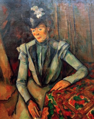 Die Dame in Blau von Paul Cézanne