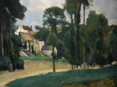 Die Straße nach Pontoise von Paul Cézanne