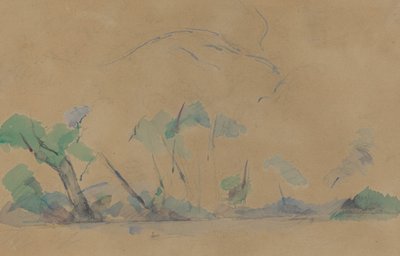 Mont Sainte-Victoire [recto], ca. 1895 von Paul Cézanne
