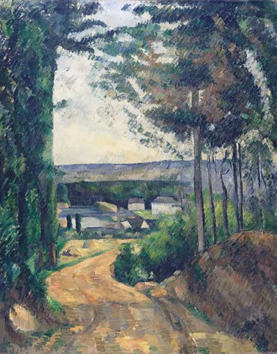 Straße zum See von Paul Cézanne