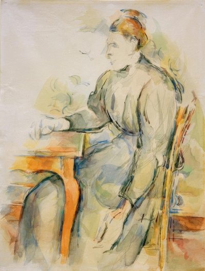Sitzende Frau (Mme Cézanne) von Paul Cézanne