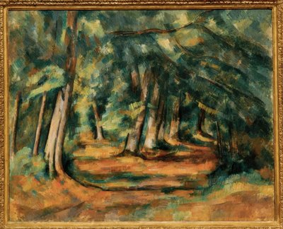 Waldstück – Fontainebleau (?) von Paul Cézanne