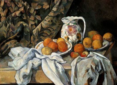Stillleben mit Draperie, ca. 1895 von Paul Cézanne