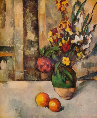 Vase de Fleurs et Pommes von Paul Cézanne