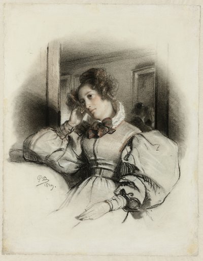 Porträt von Mme. E. D. von Paul Delaroche