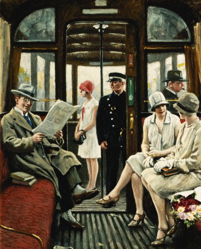 In der Straßenbahn von Paul Fischer
