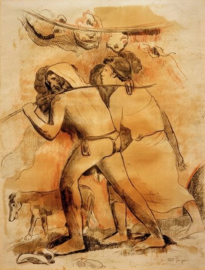 Der Aufbruch (Adam und Eva) von Paul Gauguin