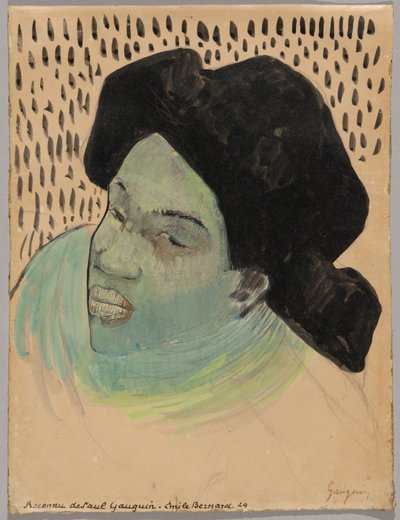 Kopf einer tahitianischen Frau von Paul Gauguin