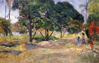 Landschaft mit drei Bäumen, 1892 von Paul Gauguin