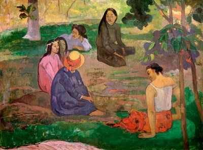 Les Parau Parau Gespräch, 1891 von Paul Gauguin